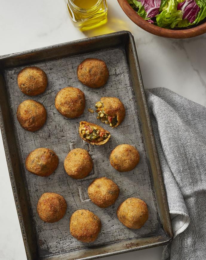 Arancinis  aux tomates séchées/épinards &amp; basilic (sauce incluse)