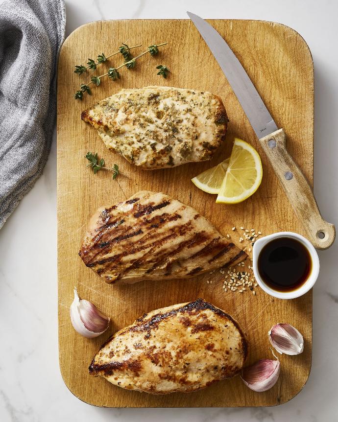 Poitrines de poulet marinées au choix (10 portions)