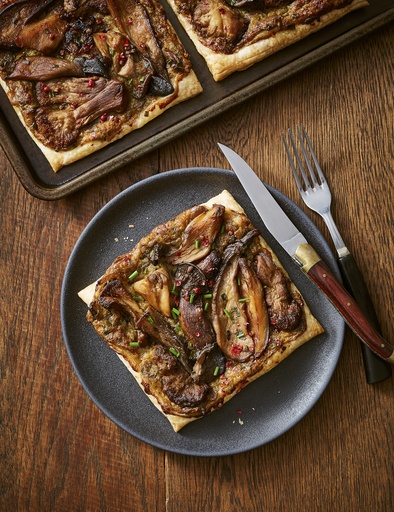 Feuilleté aux champignons sauvages