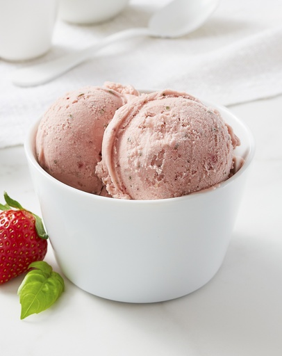 [1411] Gelato fraise &amp; basilic