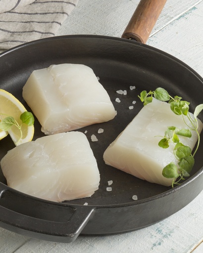 Wild halibut fillet from the Gaspé Peninsula